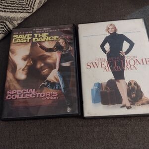 Save the last Dance and Sweet Home Alabama DVD's